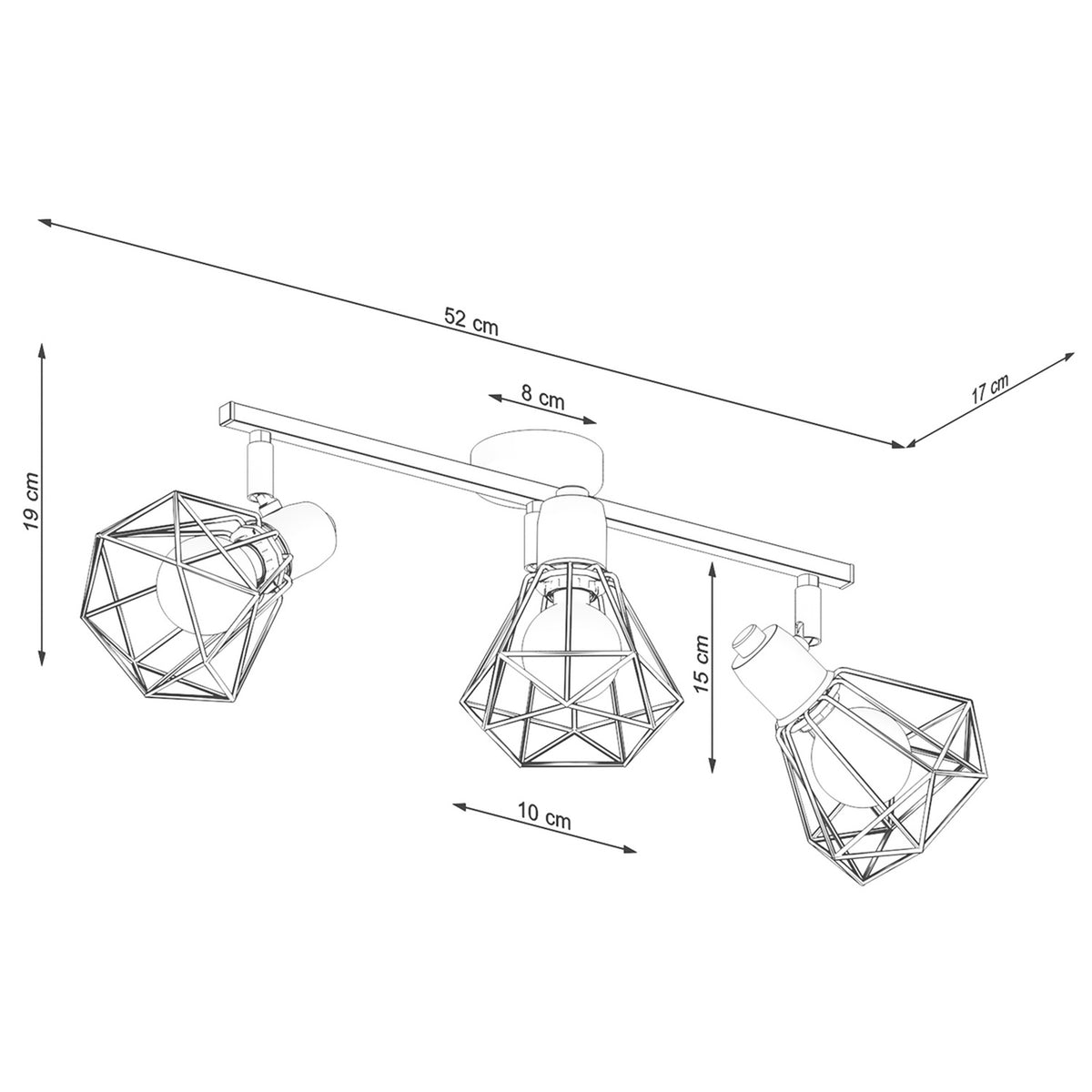 Ceiling lamp ARTEMIS 3 black