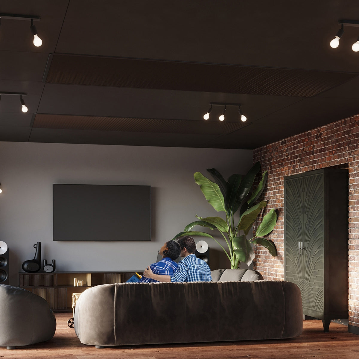 Ceiling lamp FORNES 2 black