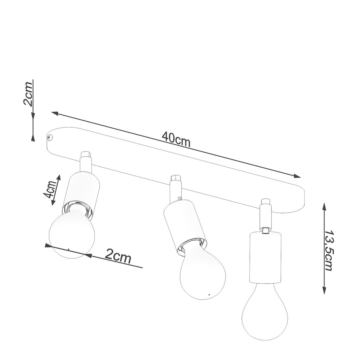 Ceiling lamp FORNES 3 black