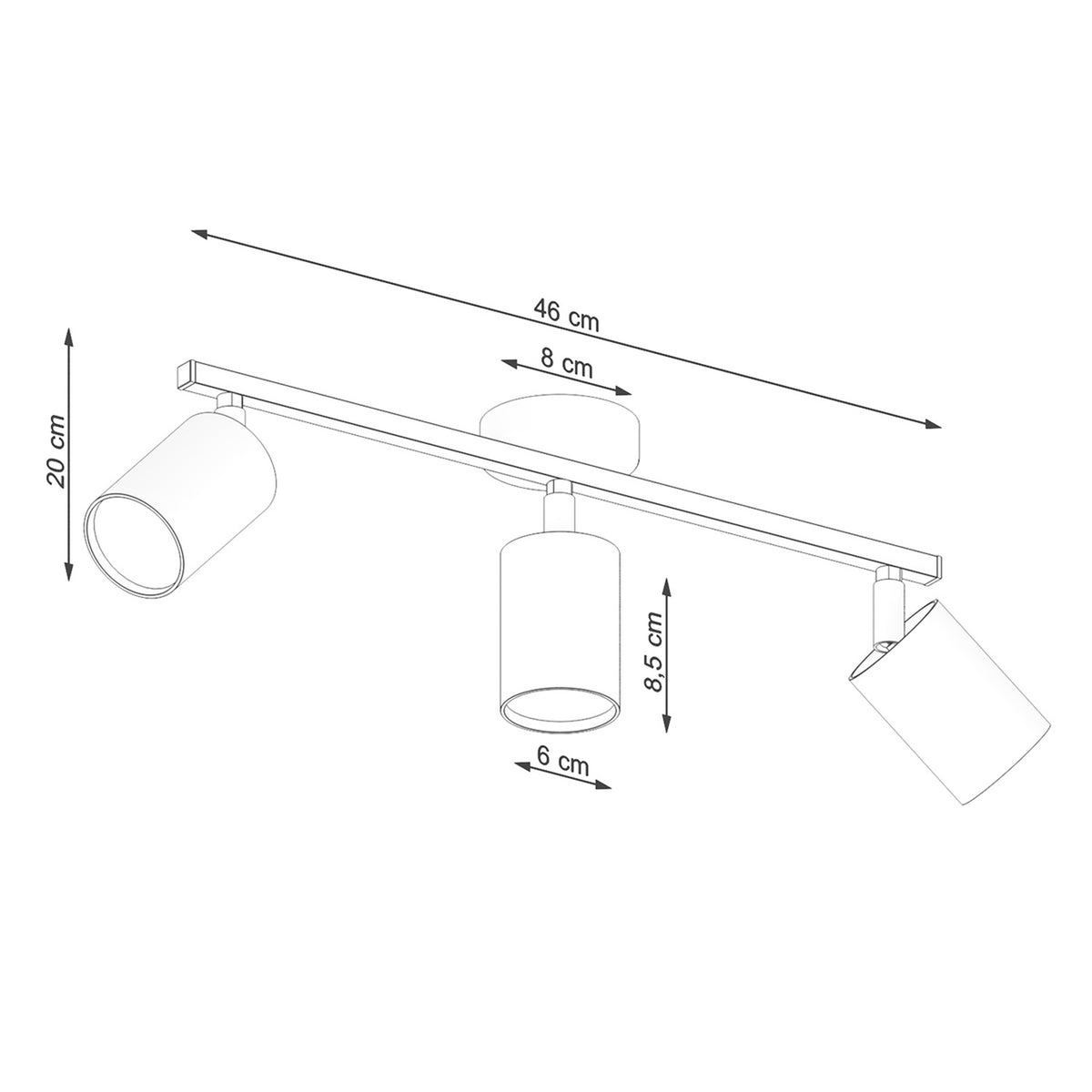 Ceiling lamp LEMMI 3 black