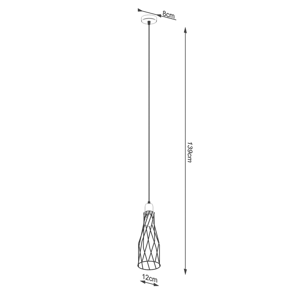 Pendant lamp SUBA 1 black