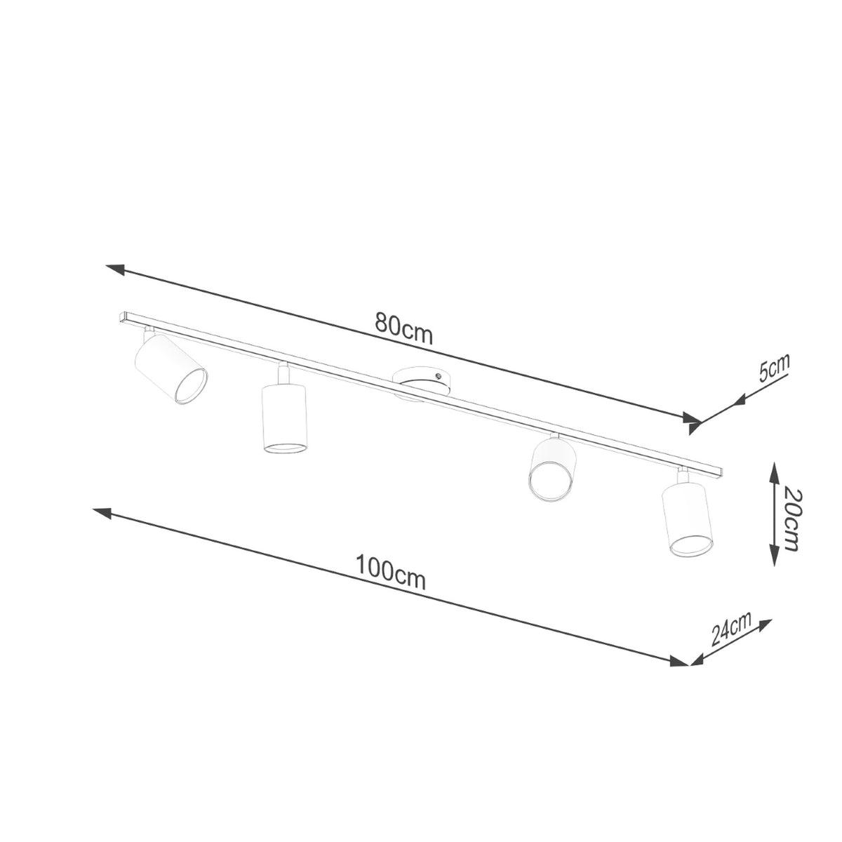 Ceiling lamp LEMMI 4L black