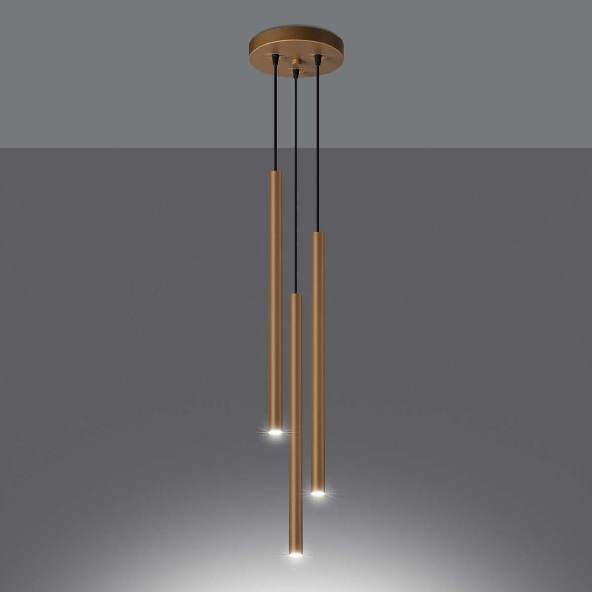 Pendant lamp PASTELO 3P gold