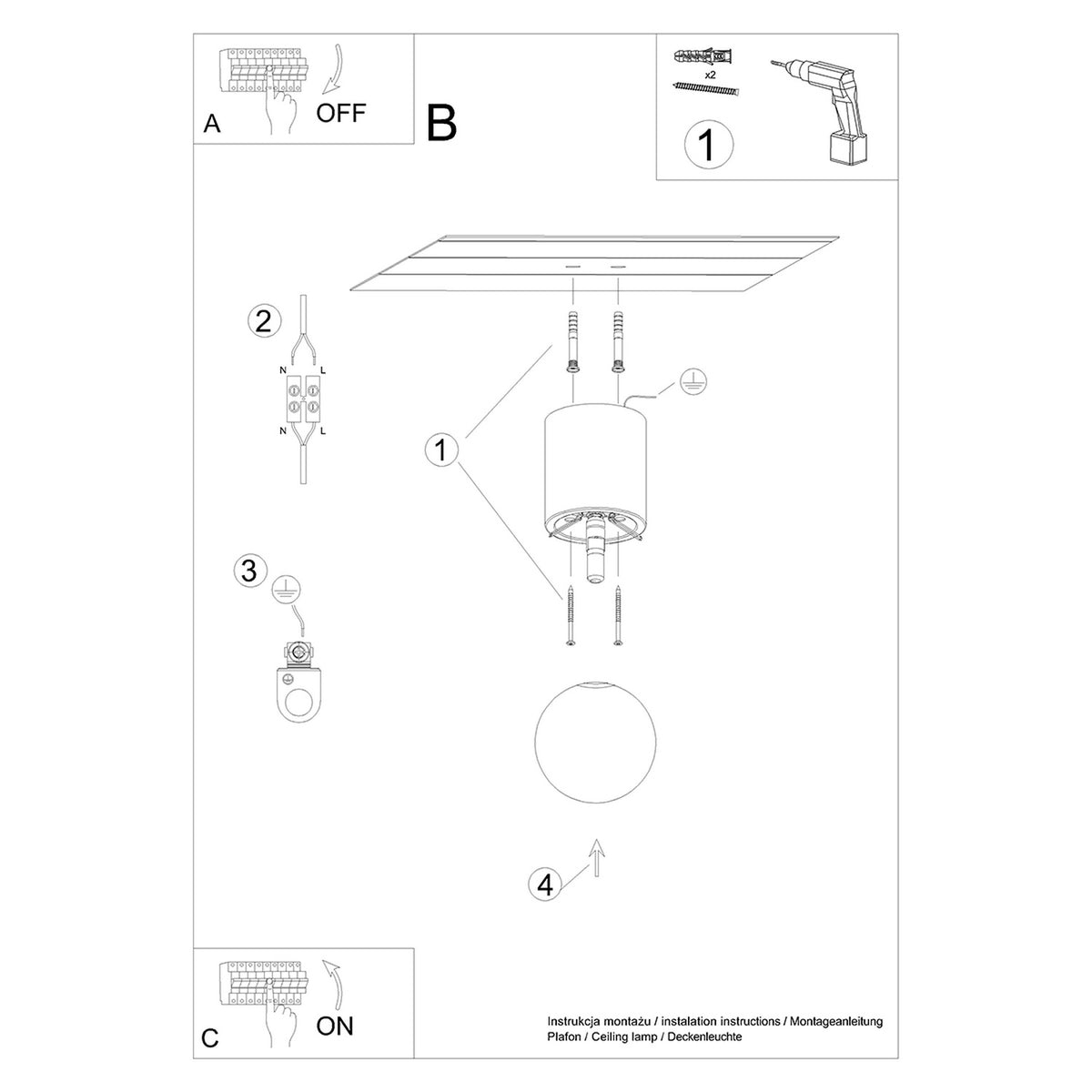 Ceiling lamp BOOMO 12