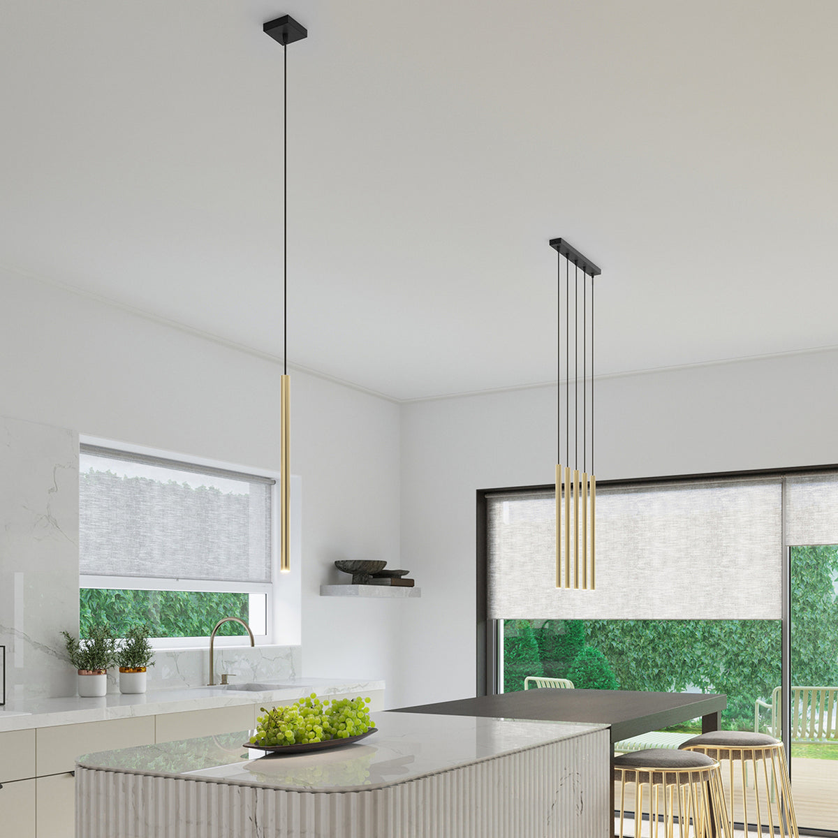 Pendant lamp PASTELO 3L polished gold