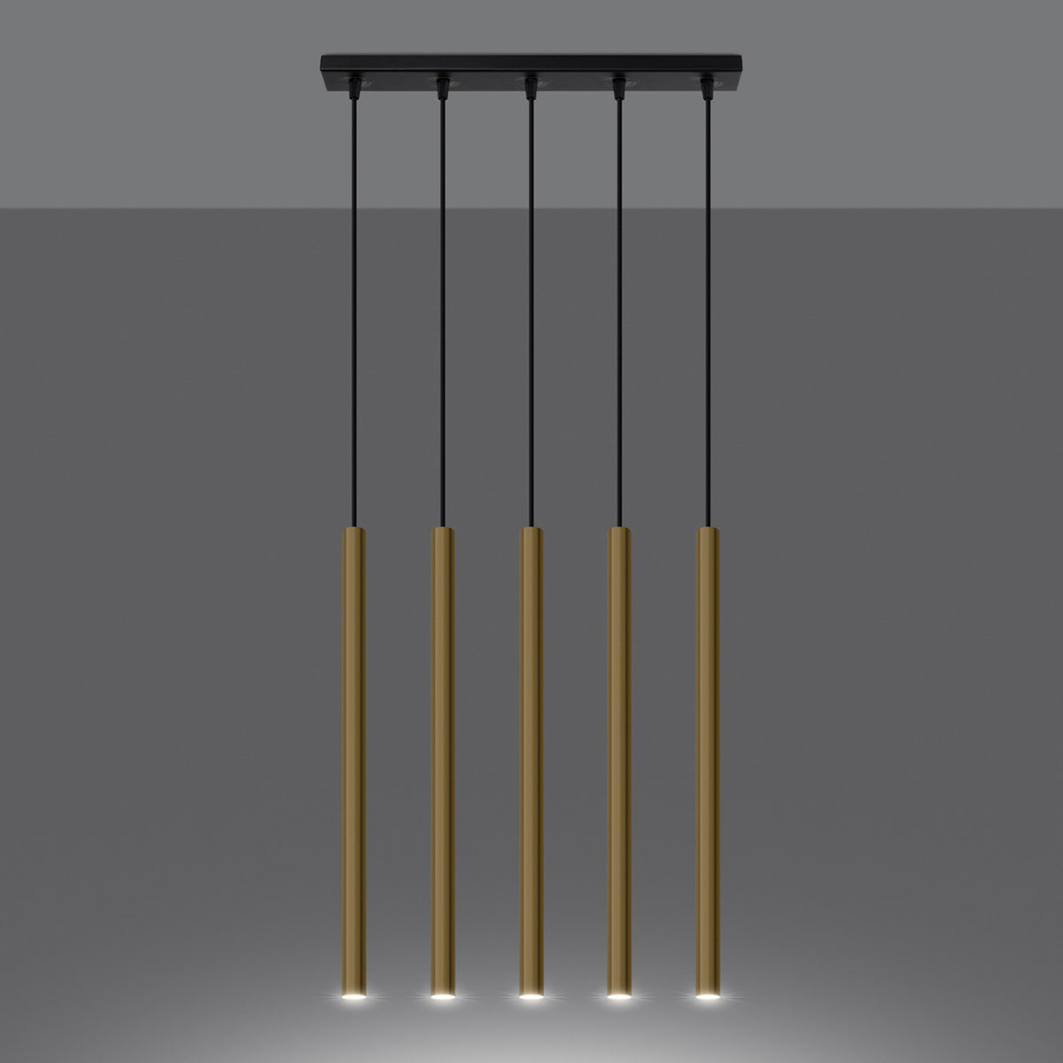 Pendant lamp PASTELO 5L polished gold