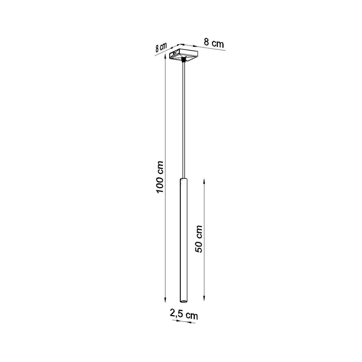 Pendant lamp PASTELO 1 chrome