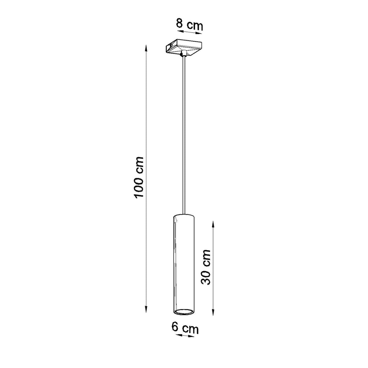 Pendant lamp LAGOS 1 chrome