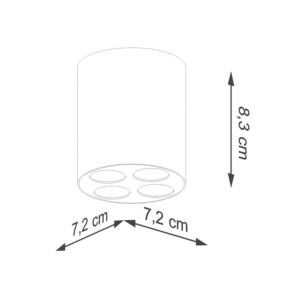 Ceiling lamp ZOE white LED