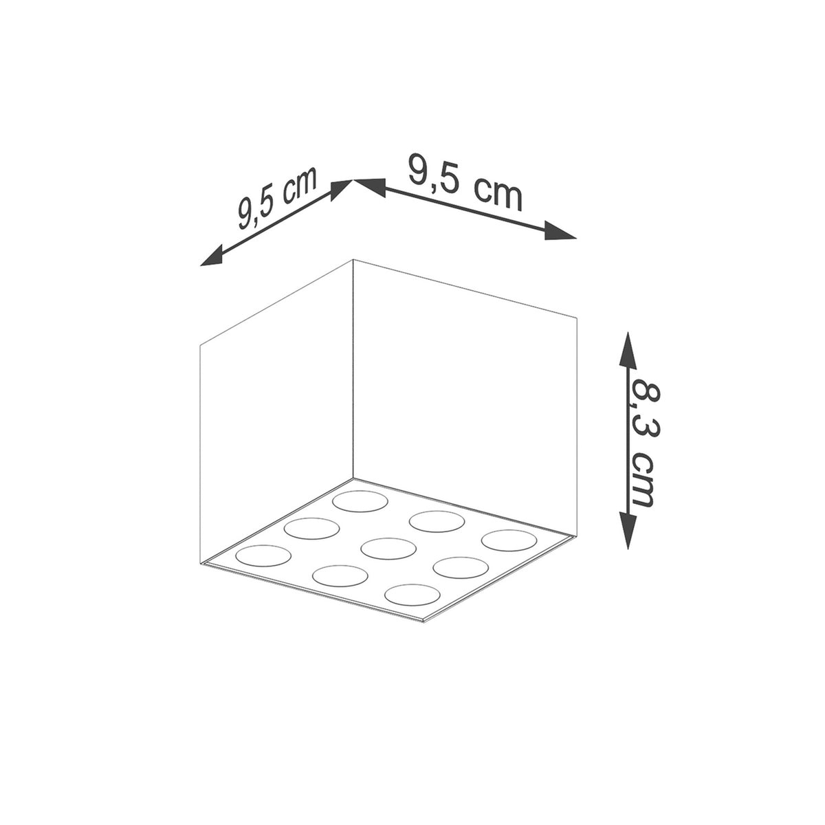 Ceiling lamp OZZY black LED