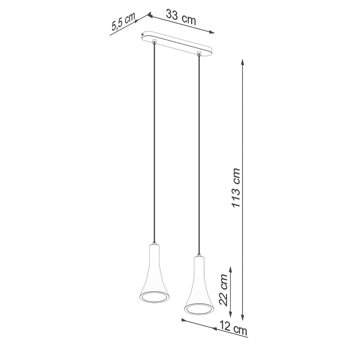 Pendant lamp REA 2 concrete