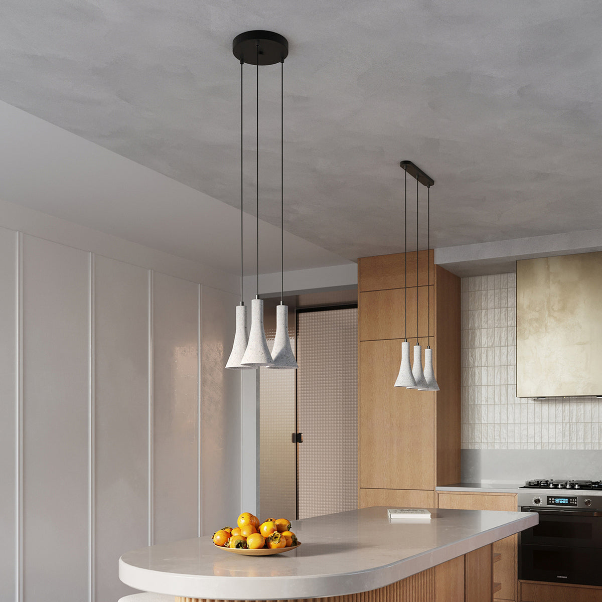 Pendant lamp REA 3L concrete