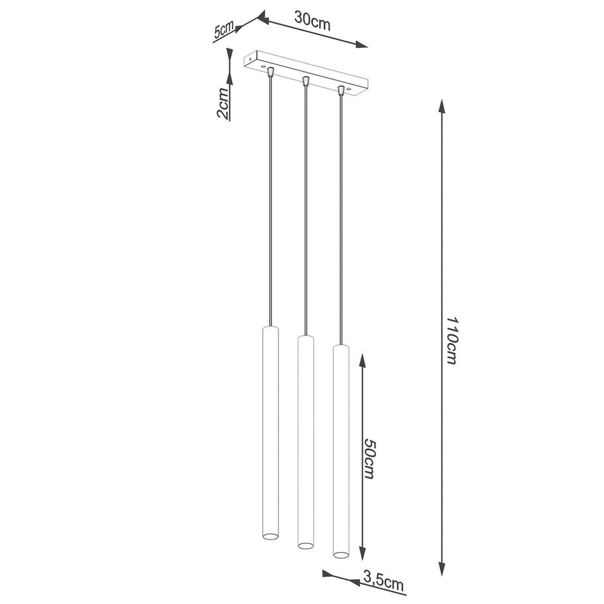 Pendant lamp PASTELO 3L wood