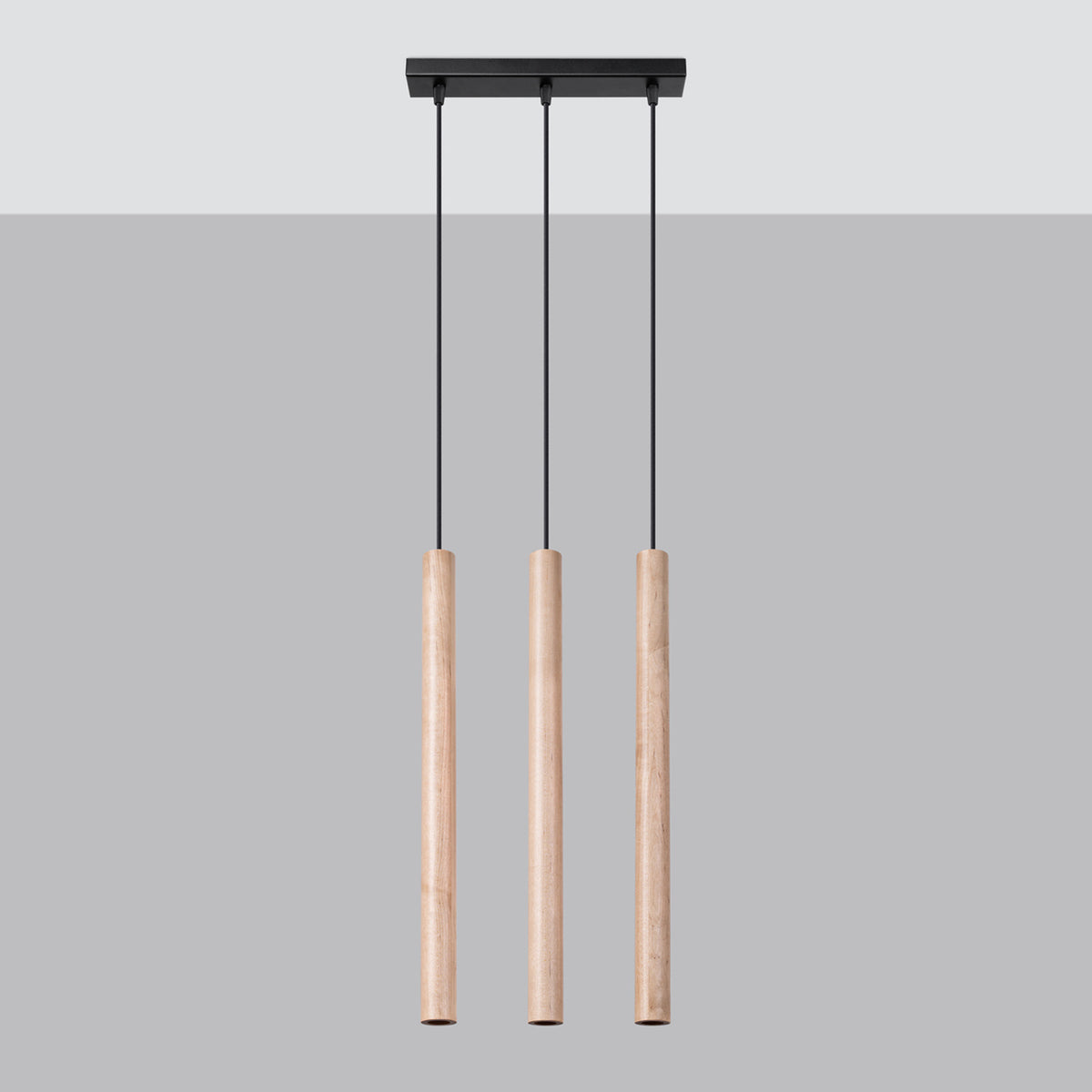 Pendant lamp PASTELO 3L wood