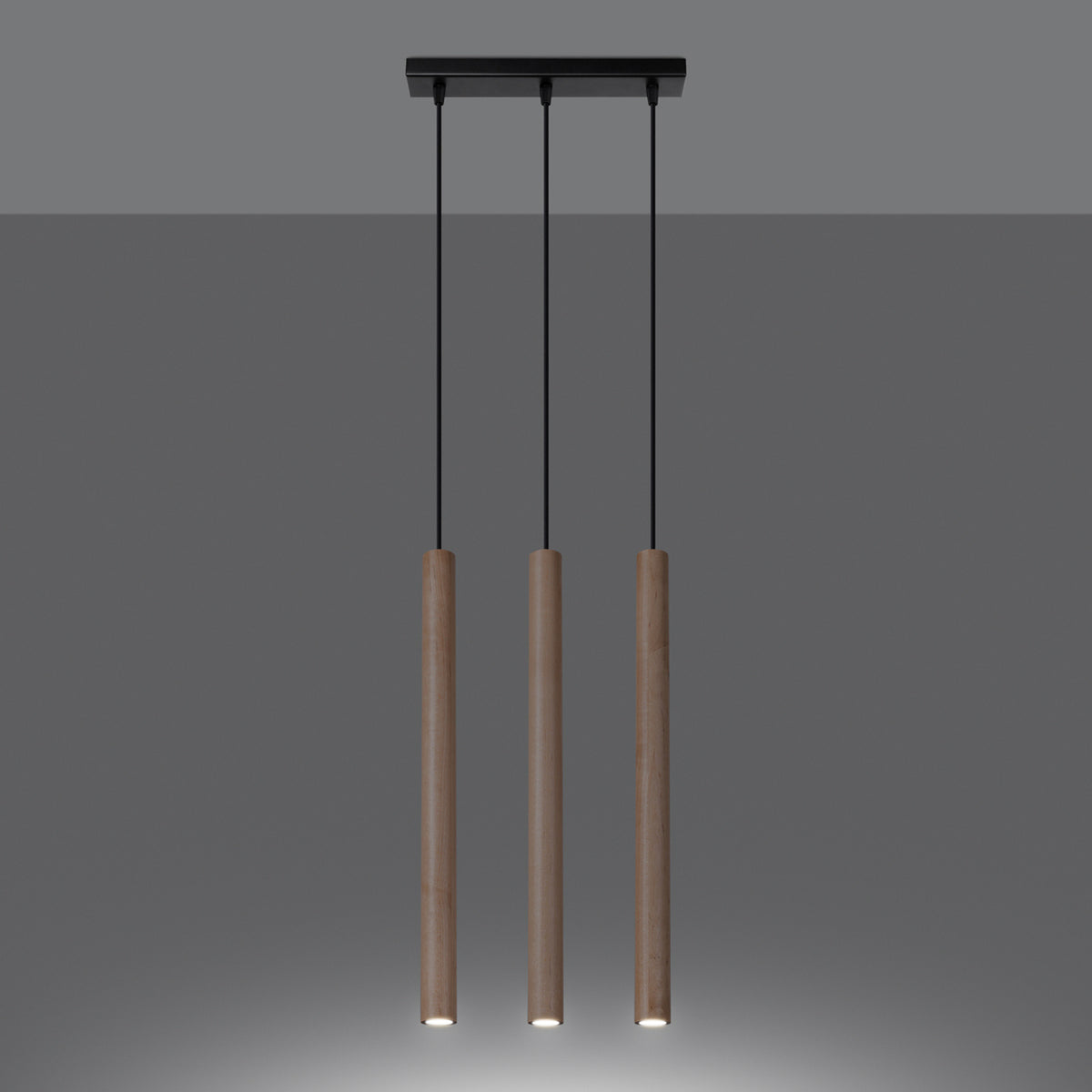 Pendant lamp PASTELO 3L wood