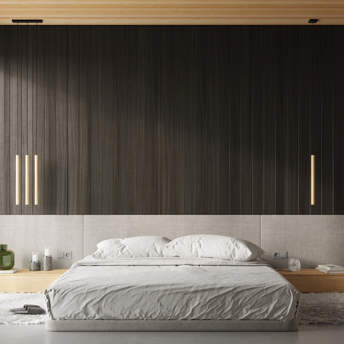 Pendant lamp PASTELO 5L wood