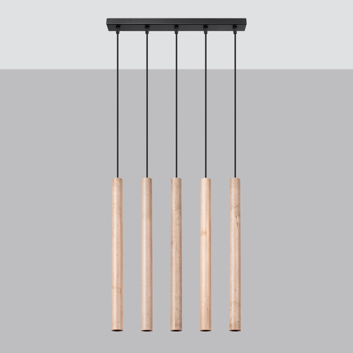 Pendant lamp PASTELO 5L wood