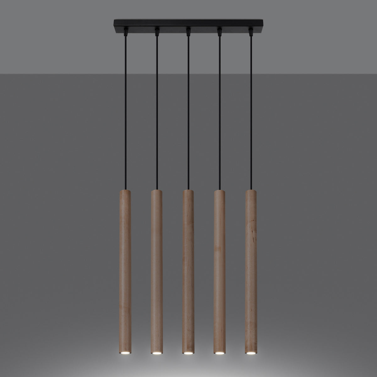 Pendant lamp PASTELO 5L wood