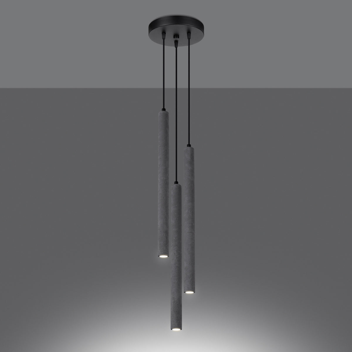 Pendant lamp PASTELO 3P concrete