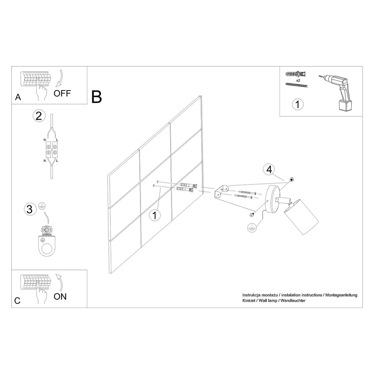 Wall lamp VERDO white
