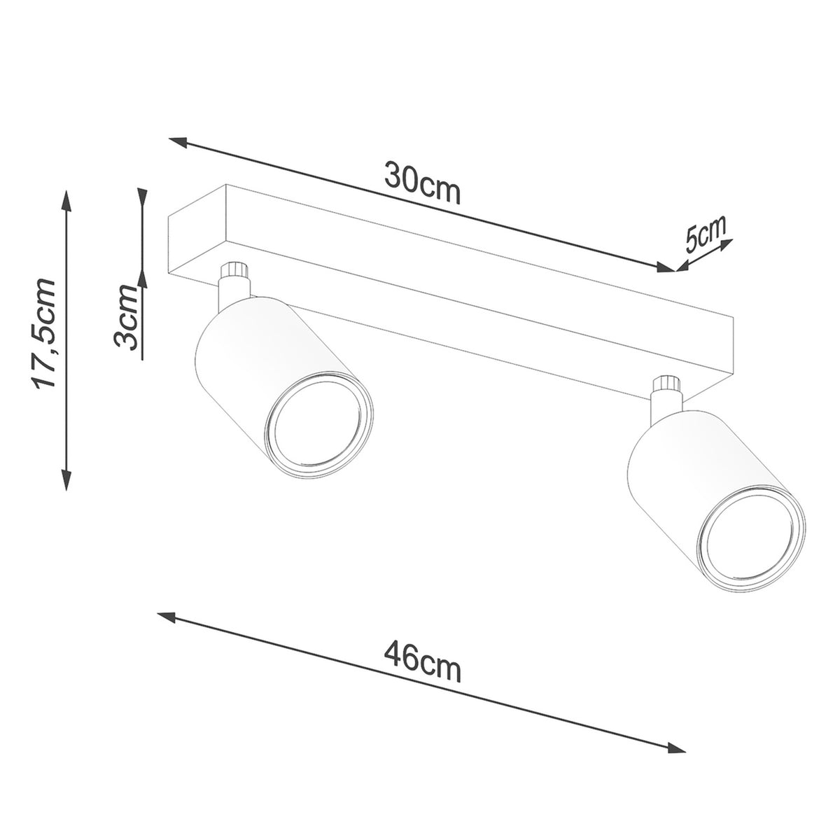 Ceiling lamp VERDO 2 black