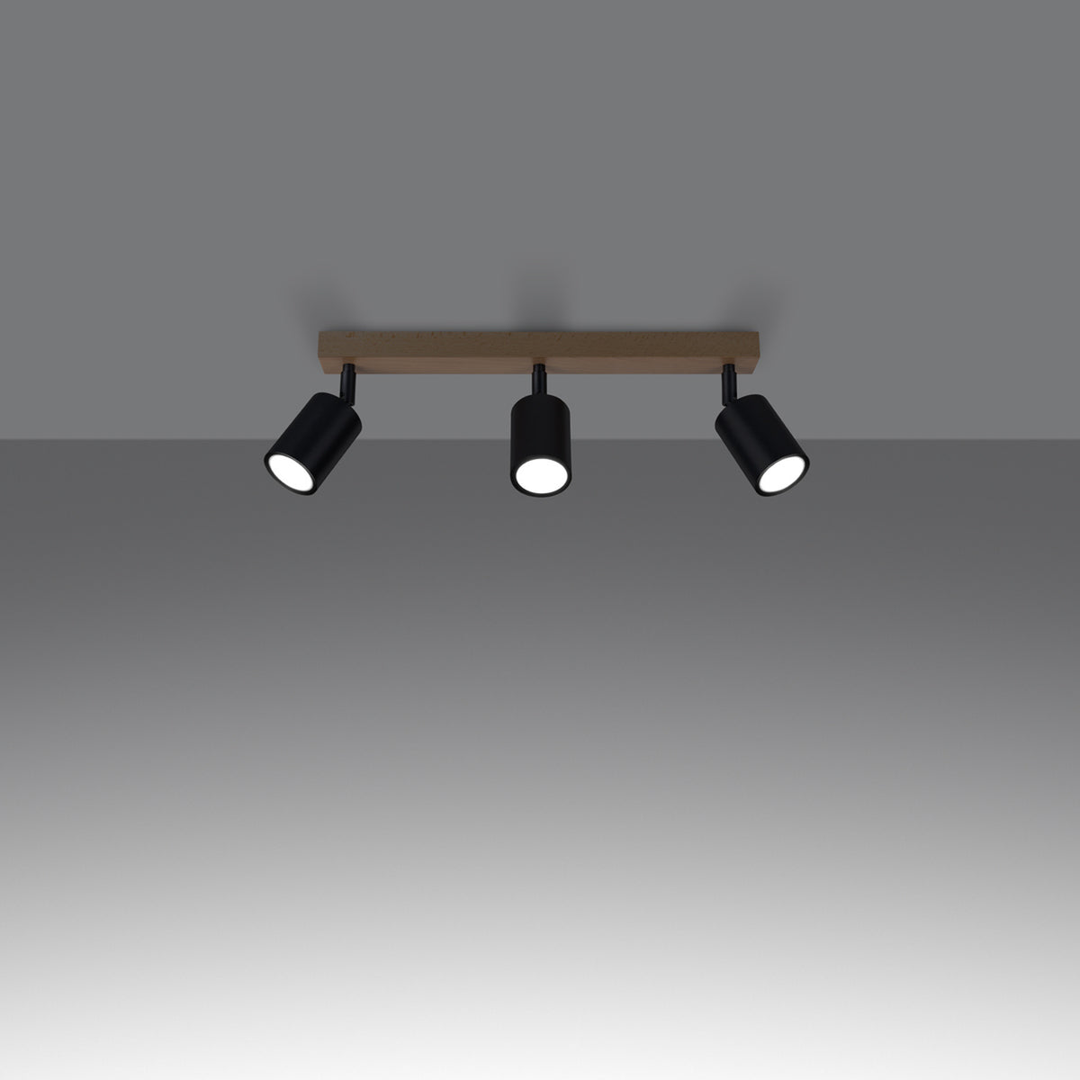 Ceiling lamp VERDO 3L black