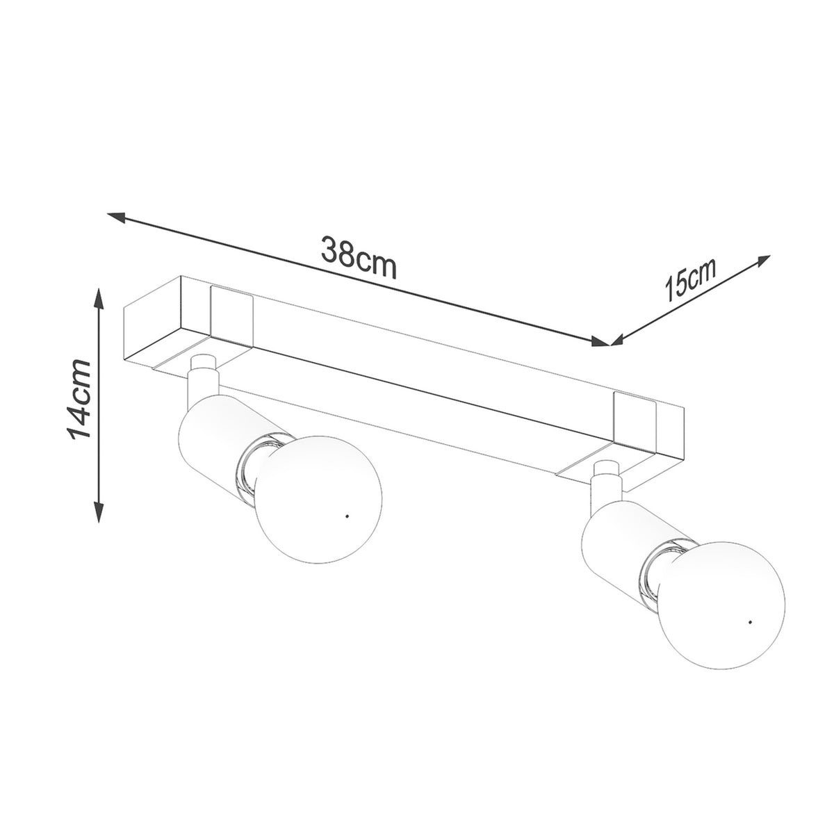 Ceiling lamp ZUCA 2 black