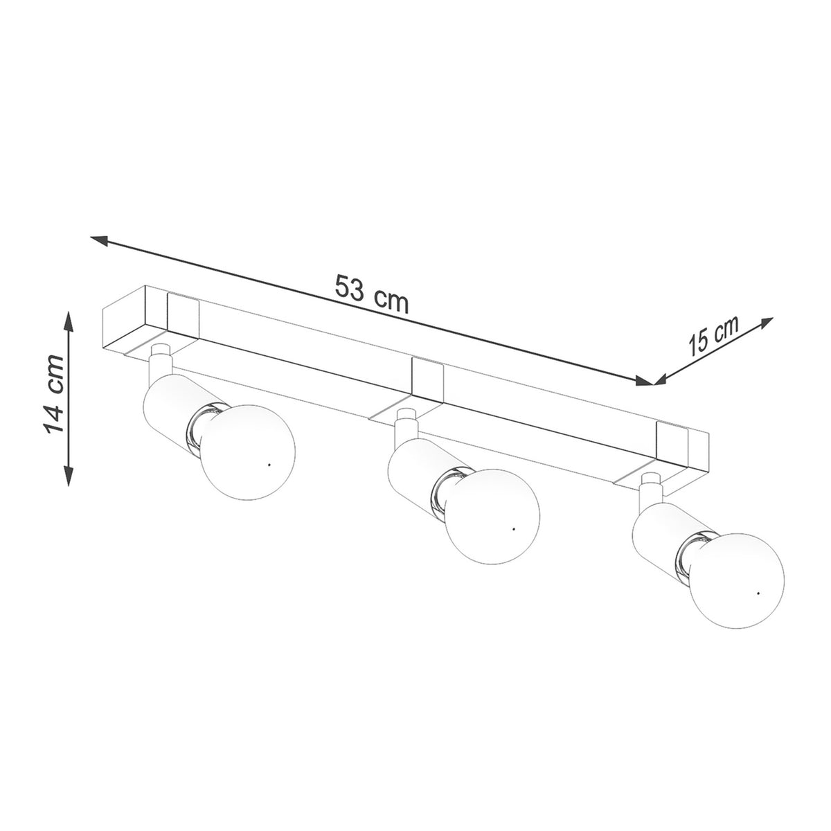 Ceiling lamp ZUCA 3 black