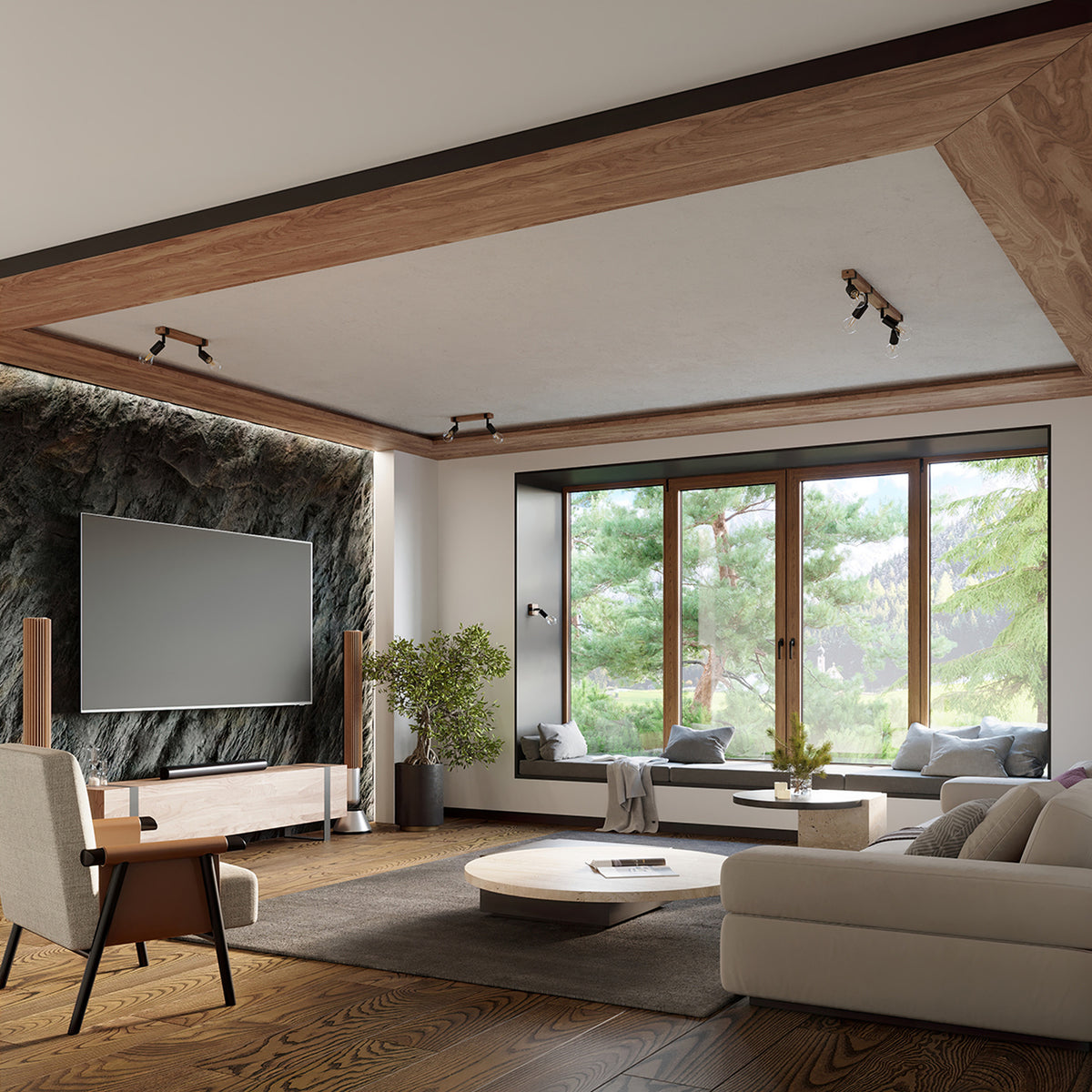 Ceiling lamp ZUCA 4 black