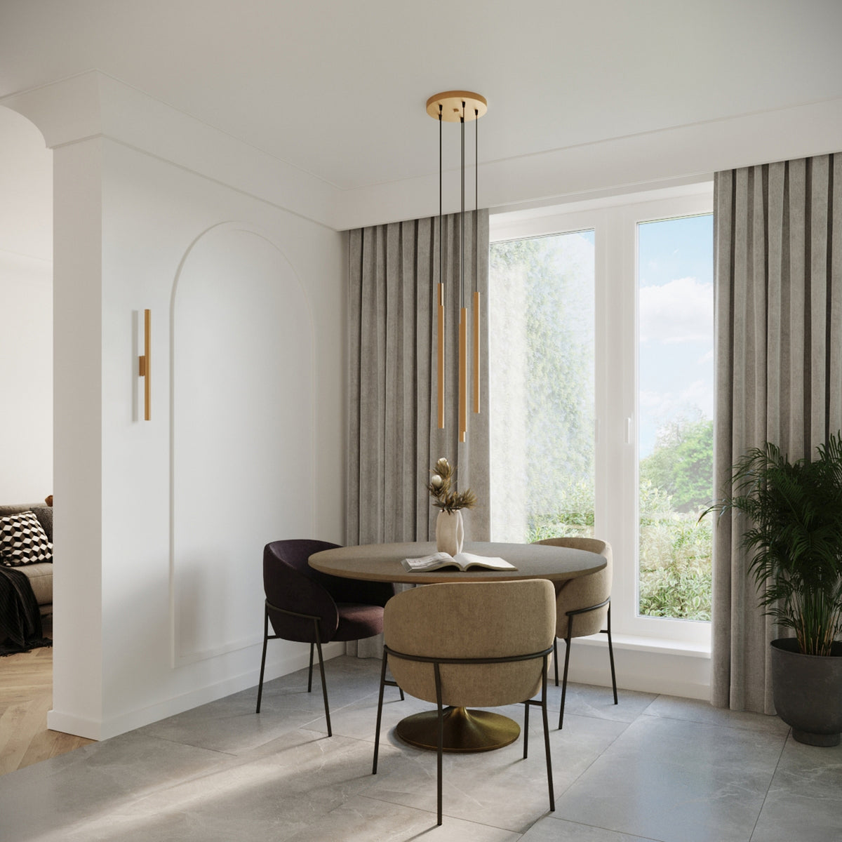 Pendant lamp PASTELO 2 gold