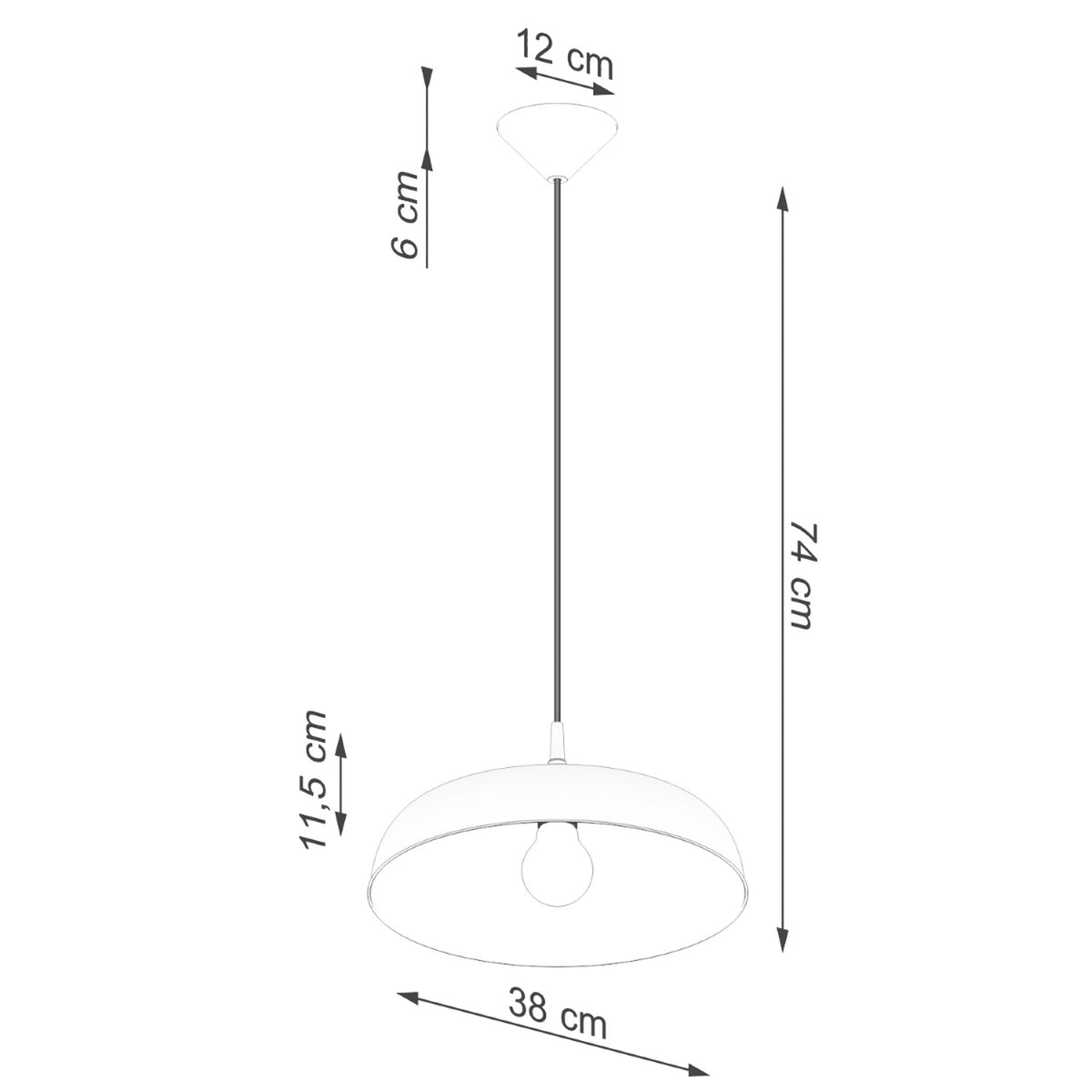 Pendant lamp GINA white