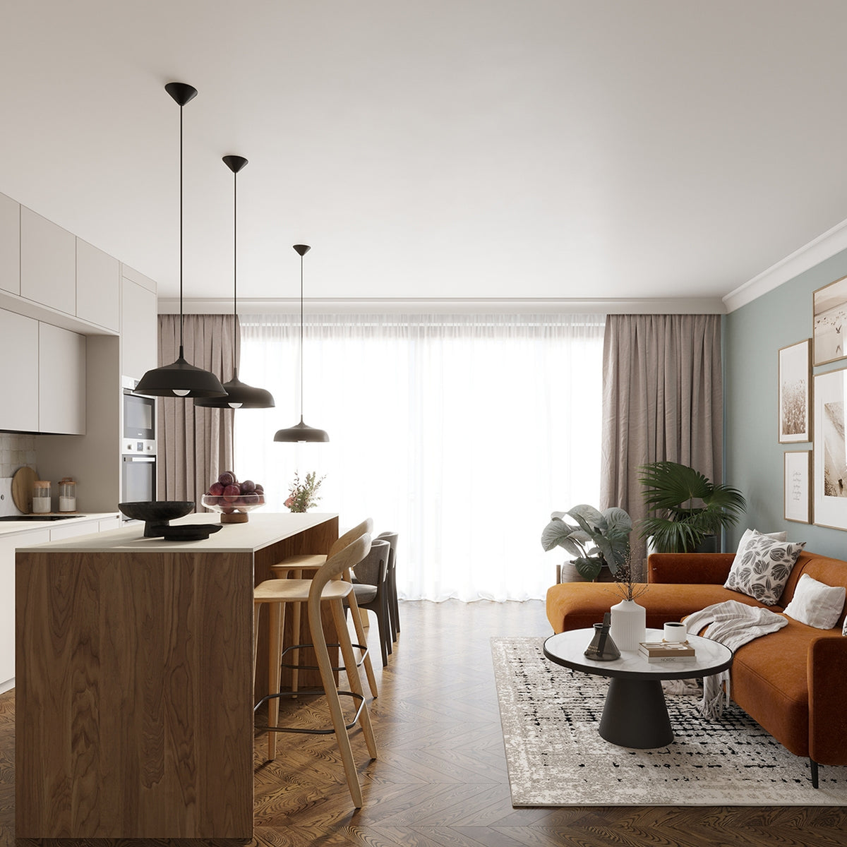 Pendant lamp GINA black