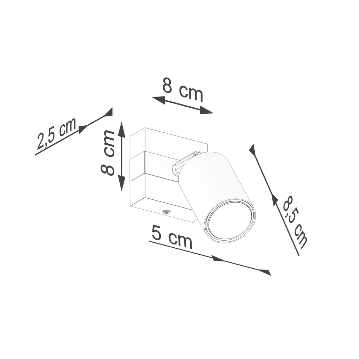 Wall lamp FAGER 1 black