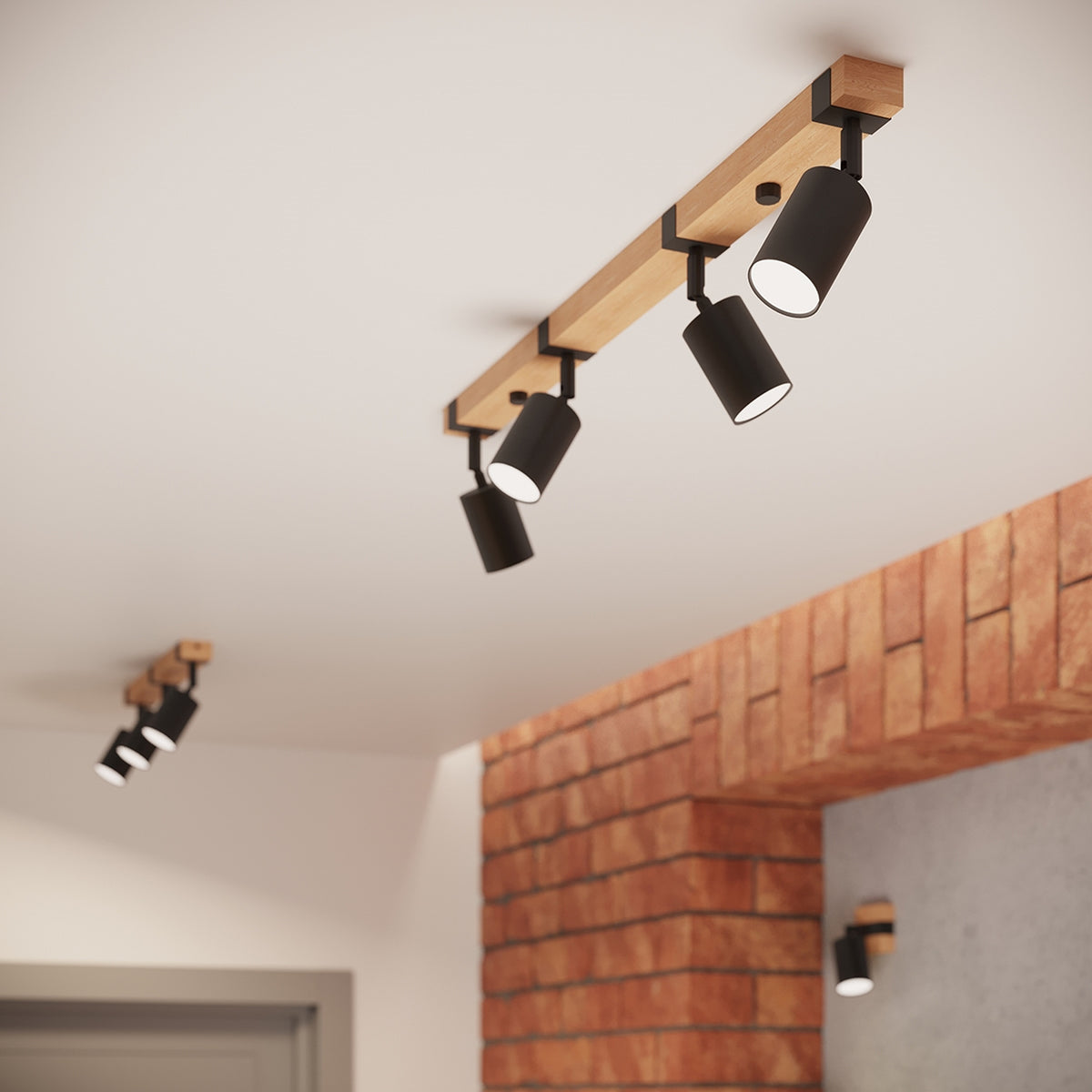 Ceiling lamp FAGER 4L black