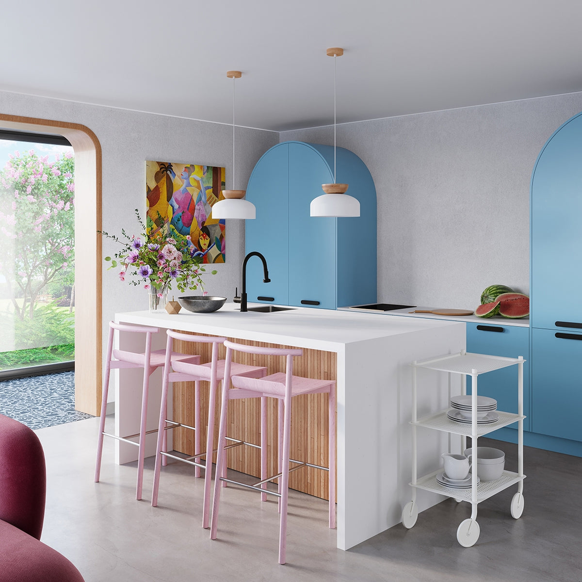 Pendant lamp MARION white