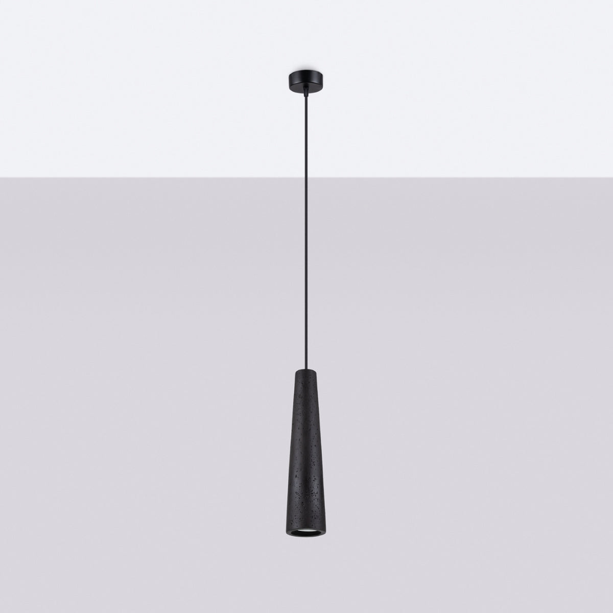 Pendant lamp ELECTRA black concrete