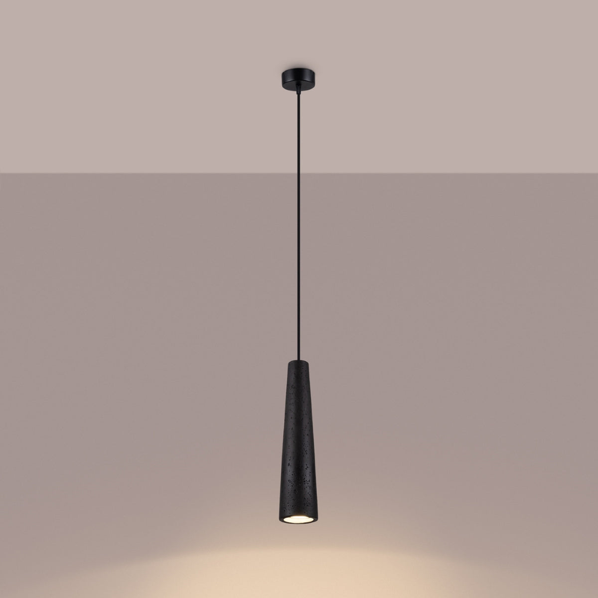 Pendant lamp ELECTRA black concrete