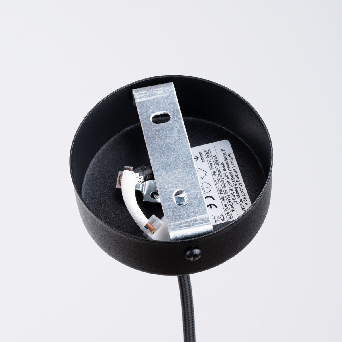 Pendant lamp ELECTRA black concrete