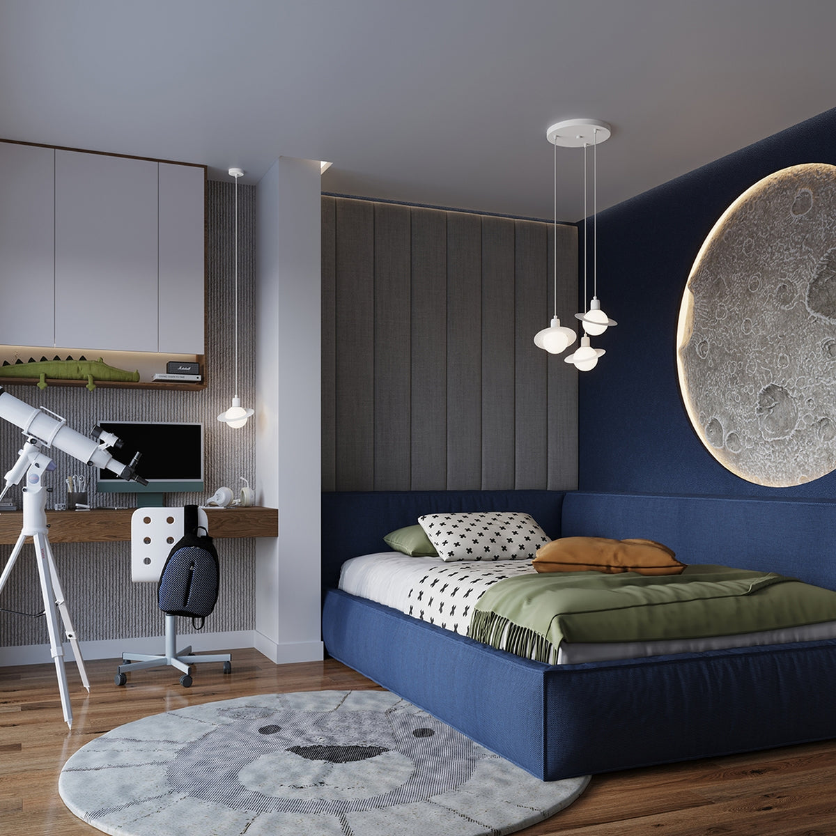Pendant lamp HYPERION 1 white