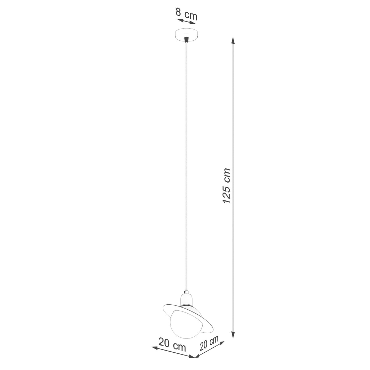 Pendant lamp HYPERION 1 black