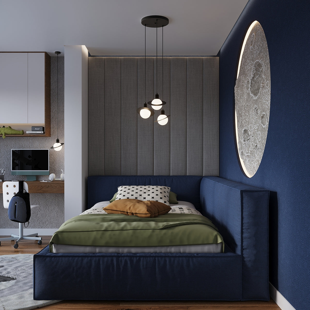 Pendant lamp HYPERION 1 black