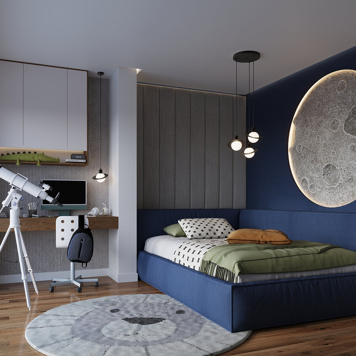 Pendant lamp HYPERION 1 black