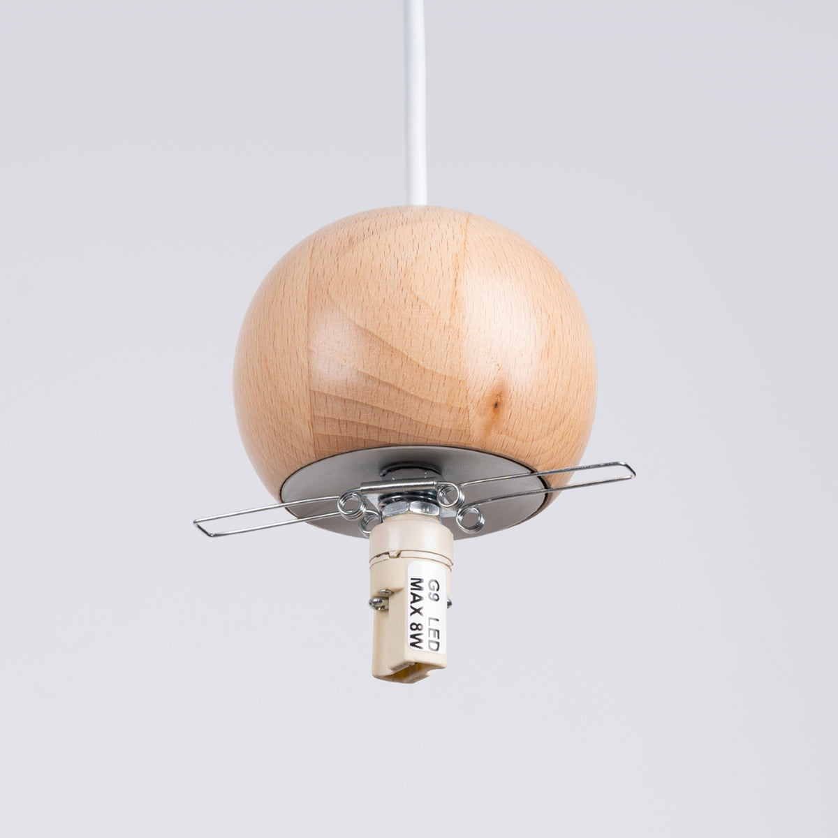 Pendant lamp PEKKA 3P white/natural wood