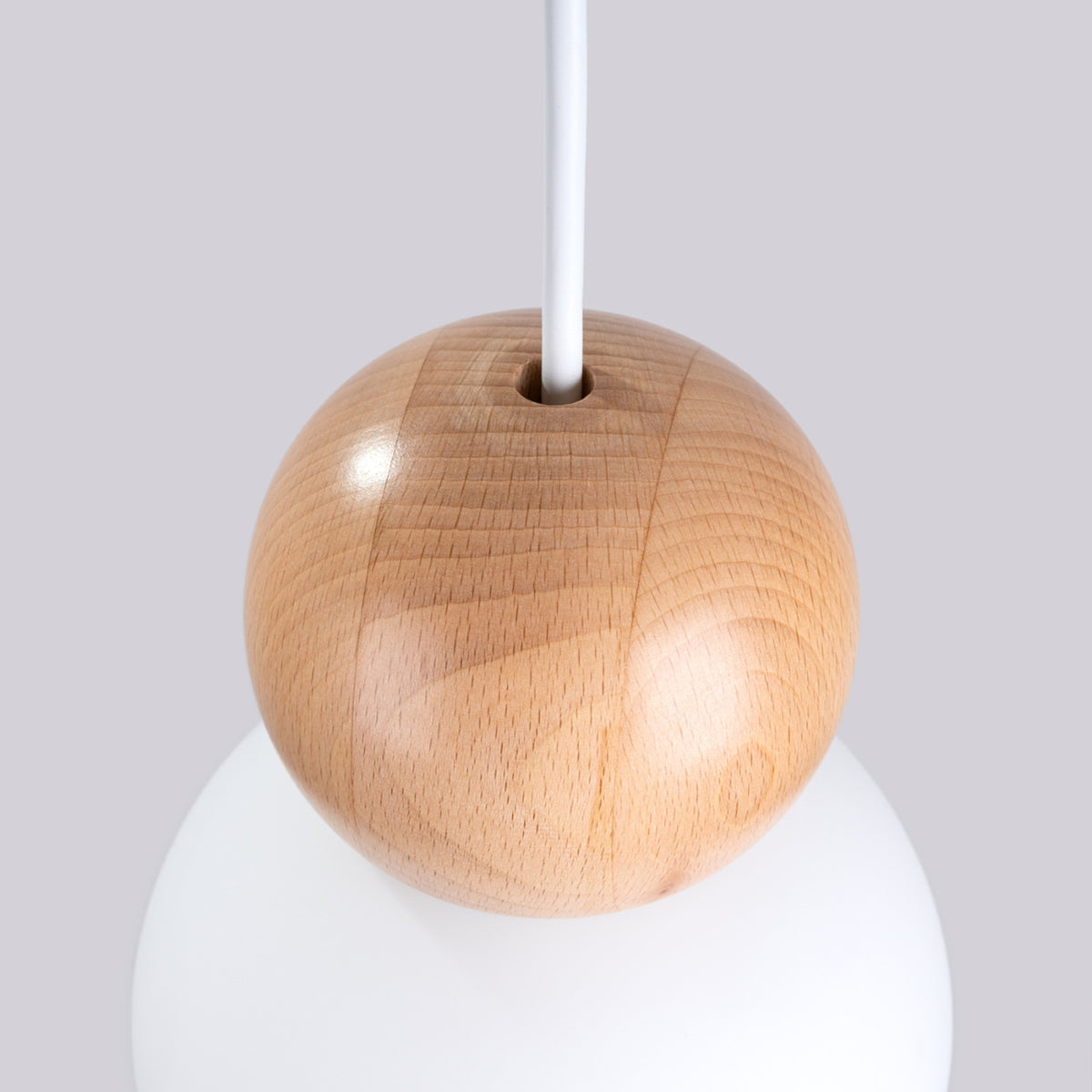 Pendant lamp PEKKA 3P white/natural wood
