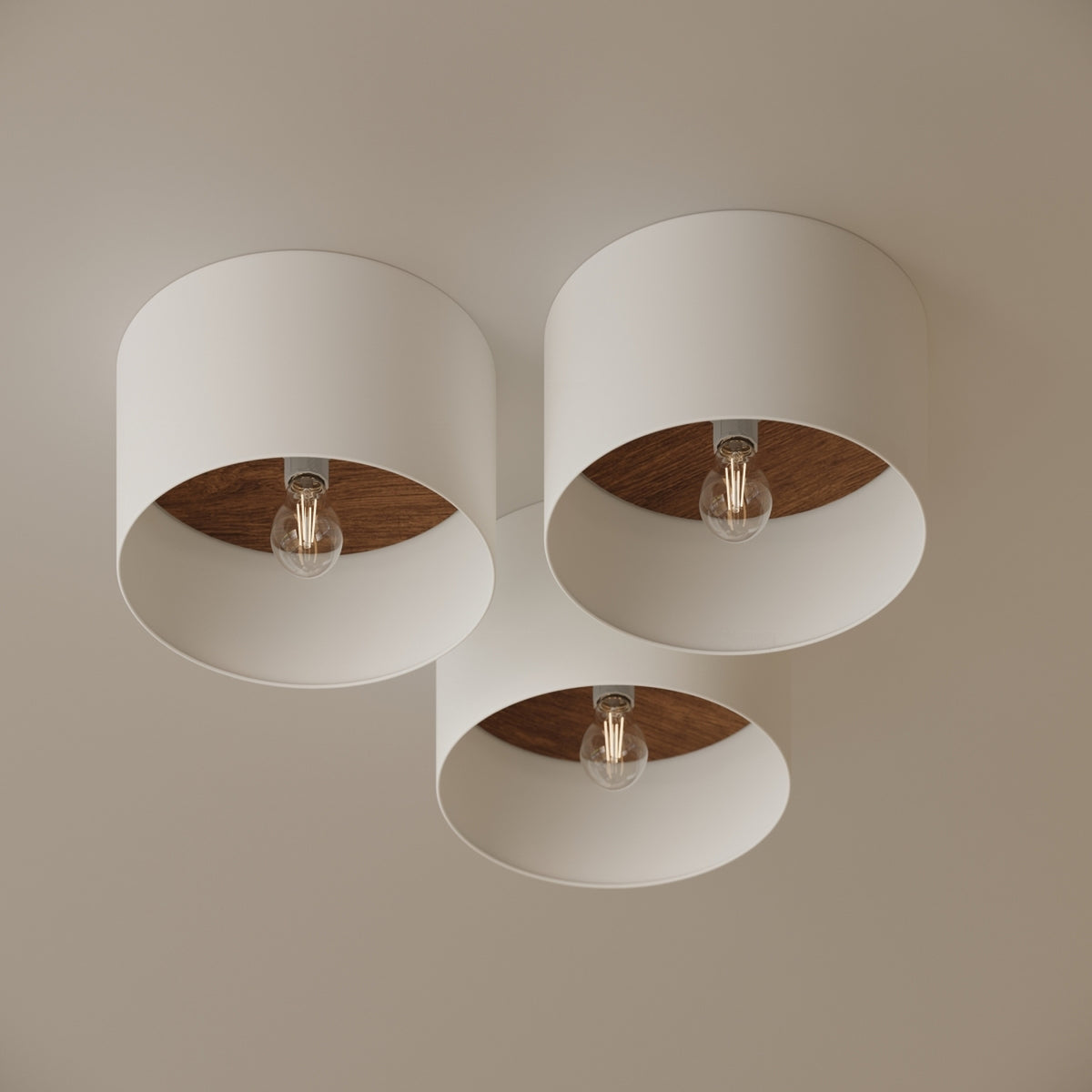 Ceiling lamp TELESTO white/dark brown