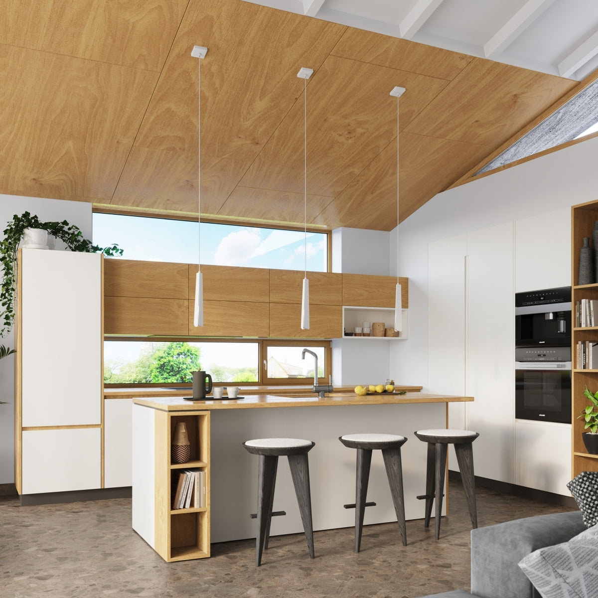 Pendant lamp PRYSM 3P white