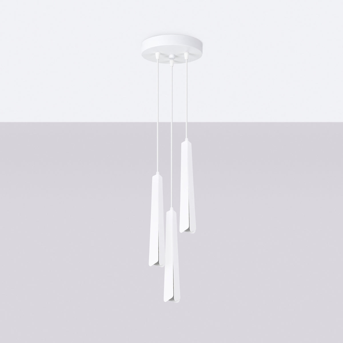 Pendant lamp PRYSM 3P white