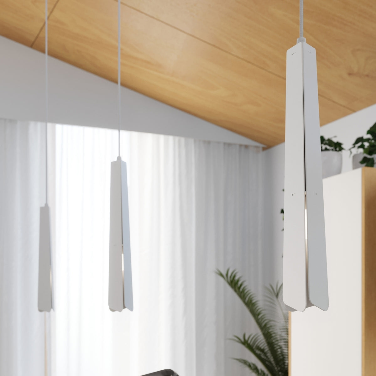 Pendant lamp PRYSM 3L white