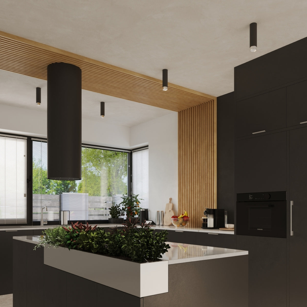 Ceiling lamp NERO 12,5 black/chrom