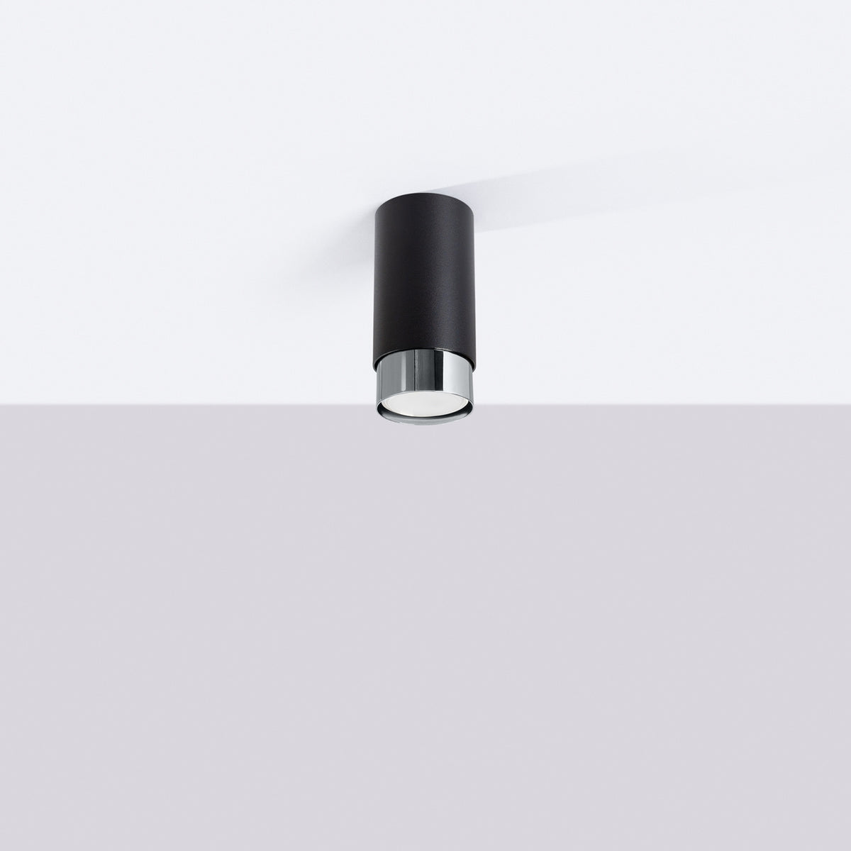 Ceiling lamp NERO 12,5 black/chrom
